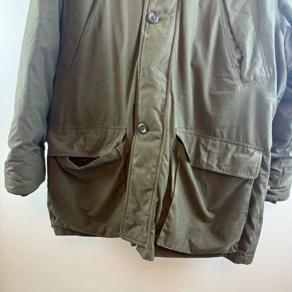 Vintage Eddie Bauer Green Superior Polar Parka Sheep Fur Hood Down Mens Size XL - Picture 3 of 16